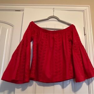 Express off the shoulder long sleeve top